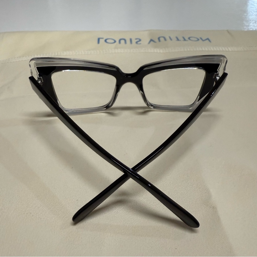 NWOT Boutique Black and White Clear Lens Eyeglasses - Picture 3 of 7